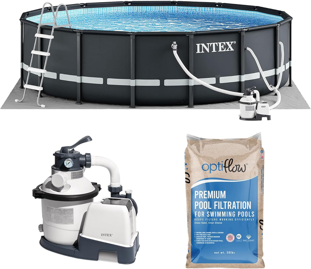 Ultra XTR 26325EH  488 x 122 cm con pompa a sabbia e sabbia filtrante premium OptiFlow da 22,7 kg