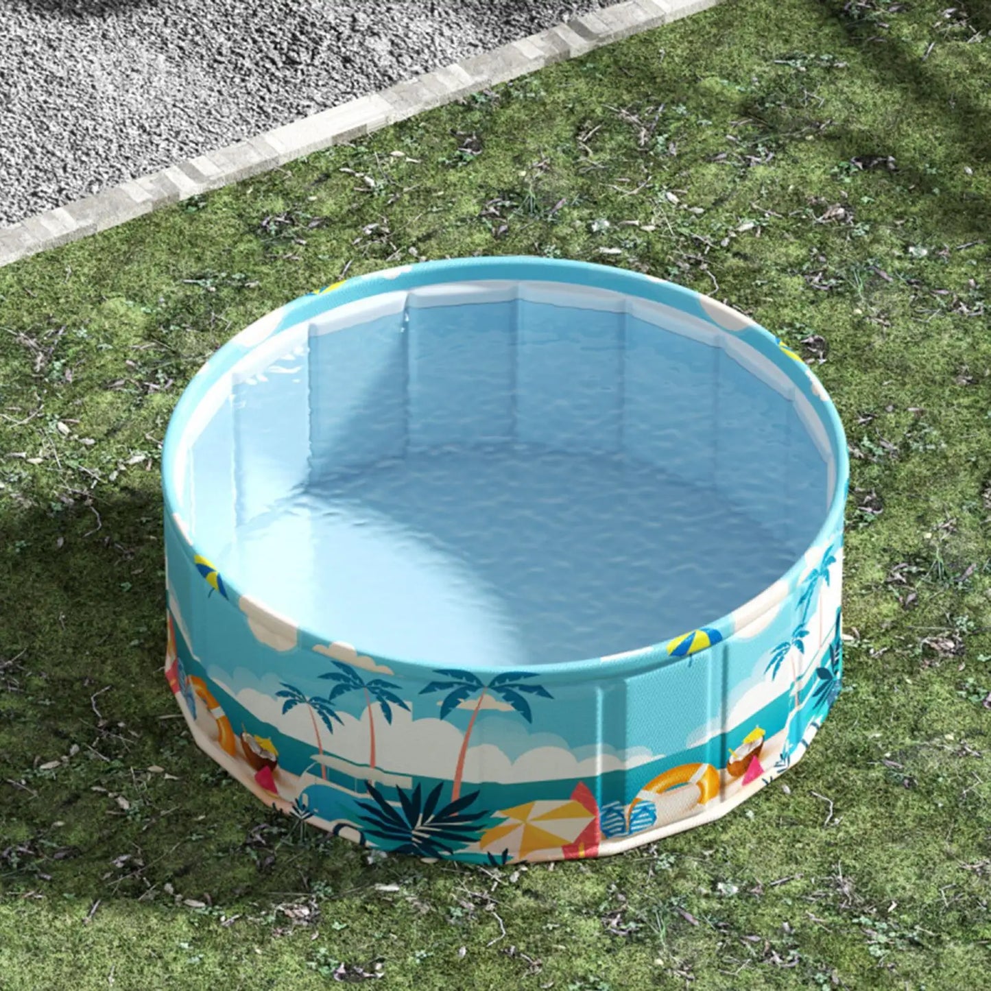 Children's swimming pool, diameter 90/120/160 cm inflatable and foldable outdoor large-size children's paddling pool summer pet