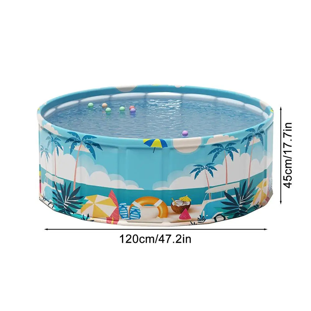 Children's swimming pool, diameter 90/120/160 cm inflatable and foldable outdoor large-size children's paddling pool summer pet
