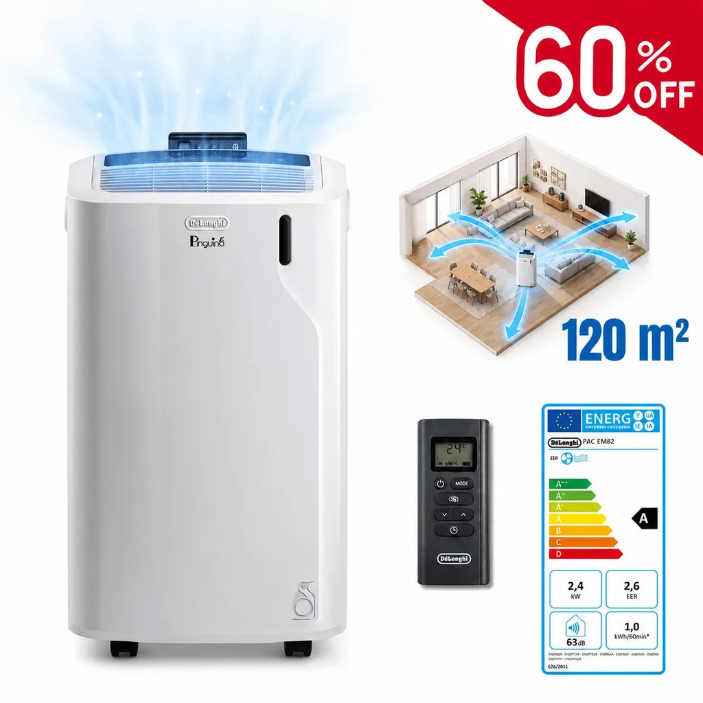 Pinguino in 1: condizionatore, riscaldatore, deumidificatore e ventilatore.
